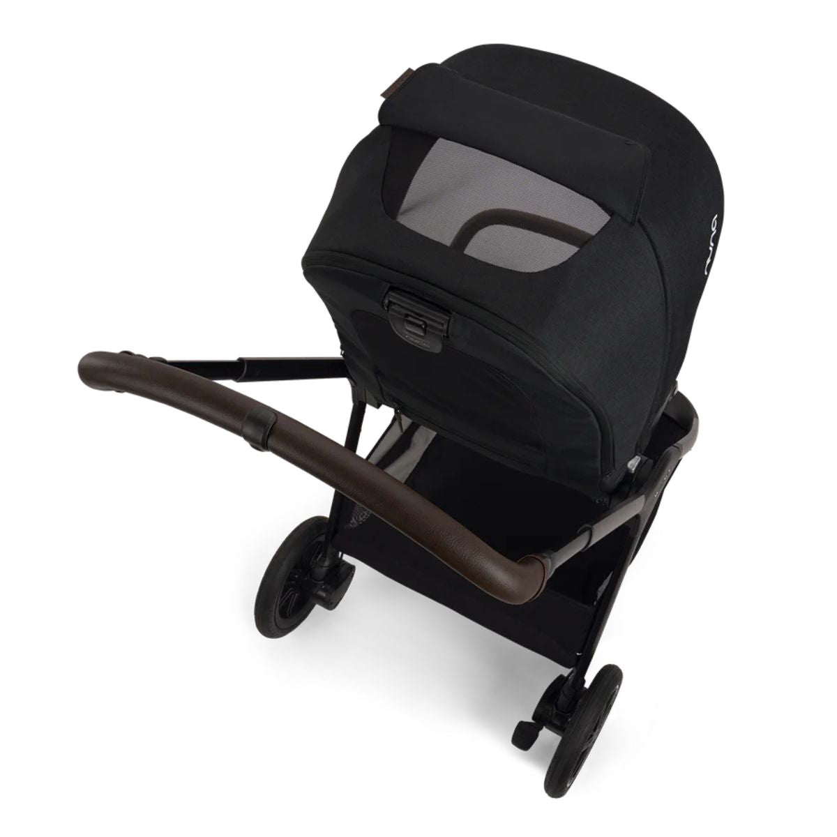 Nuna TRIV Next Stroller w/ Magnetic Buckle - Caviar/Chocolate - All-Season Comfort & Protection