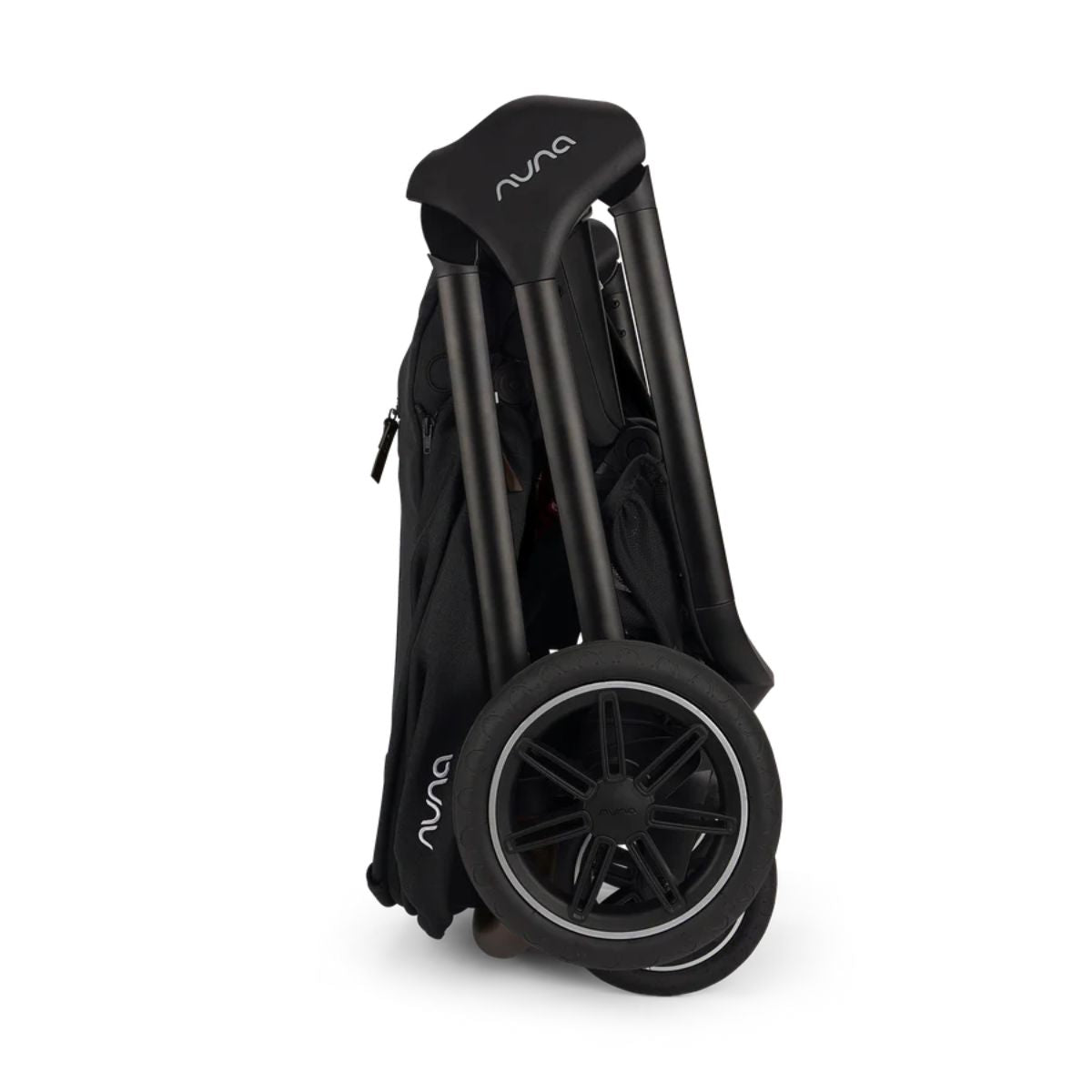 Nuna TRIV Next Stroller w/ Magnetic Buckle - Caviar/Chocolate - Compact Lightweight Design